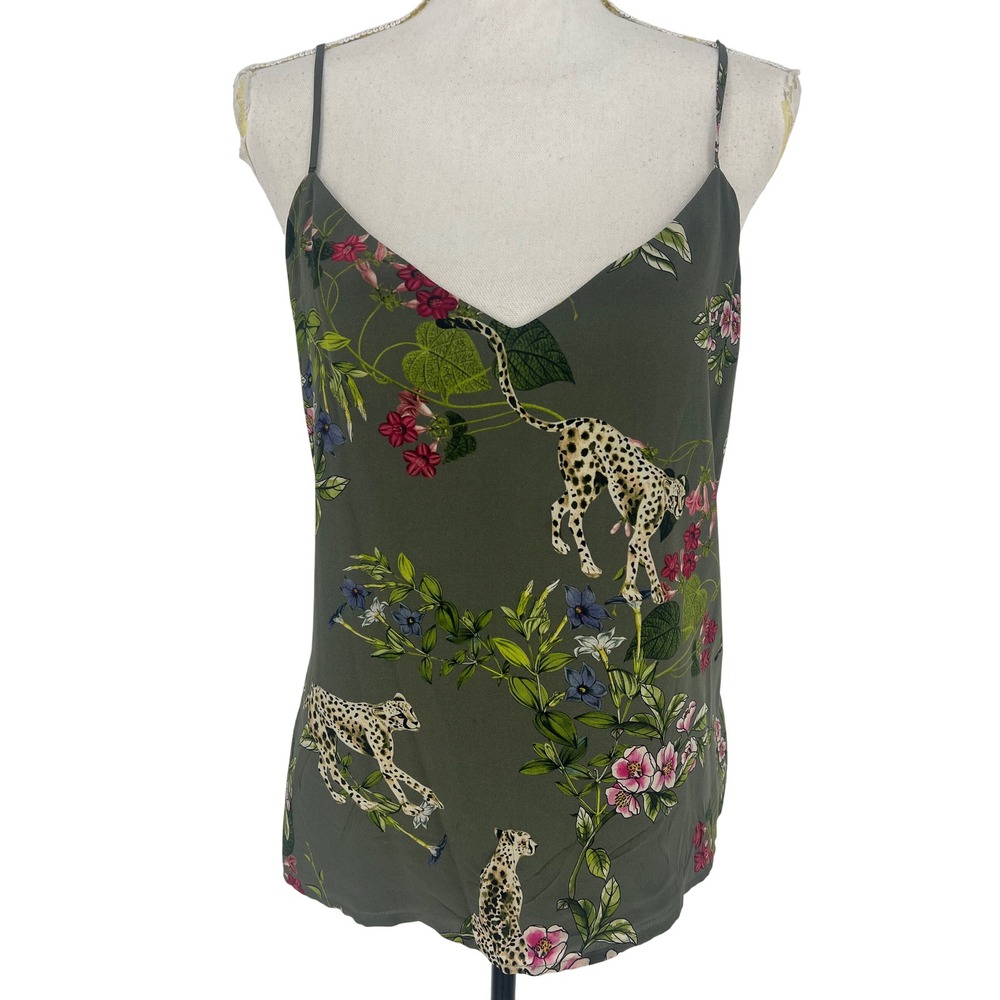 L'Agence Jane Camisole Tank French Moss Multi Silk Cami Size S - Picture 4 of 12